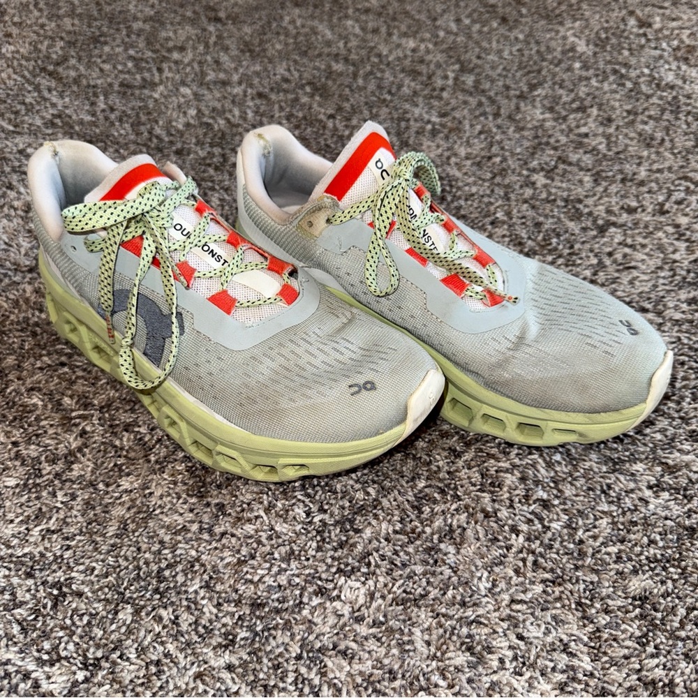 On Cloudmonster Running Shoes Womens 7.5 Green Helion CloudTec Swiss 61.99022